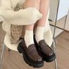 Korean Version of Loafers Women's Spring and Autumn 2025 New Platform Women's Shoes Flat British Style Single Shoes One Pedal Small Leather Shoes