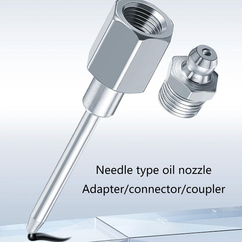 2 Stück Fettnadeldüsen Aluminium Fettnadel für Fettpressen Nadel-Schmiergeräte-Adapter Fettnippelwerkzeug