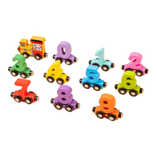

Kids Wooden Magnetic Train Toy Number Animal Vehicle Dinosaur Fruit Vegetable Preschool Learning Toddlers Educational Locomotive Carriages Toy A