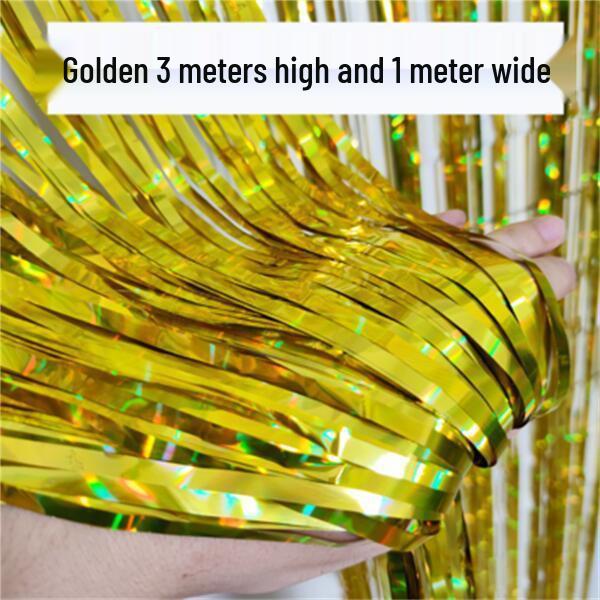 Laser Fringe Backdrop & Tinsel for Party or Event Decoration