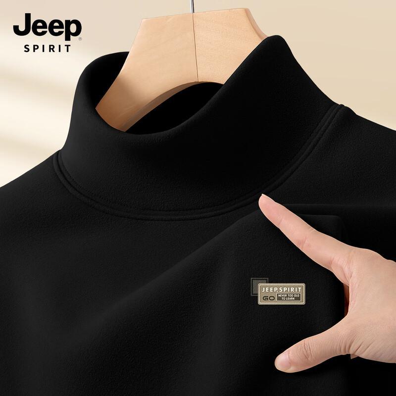JEEP SPIRIT Men s Warm Semi-High Neck Long Sleeve Baselayer Top L