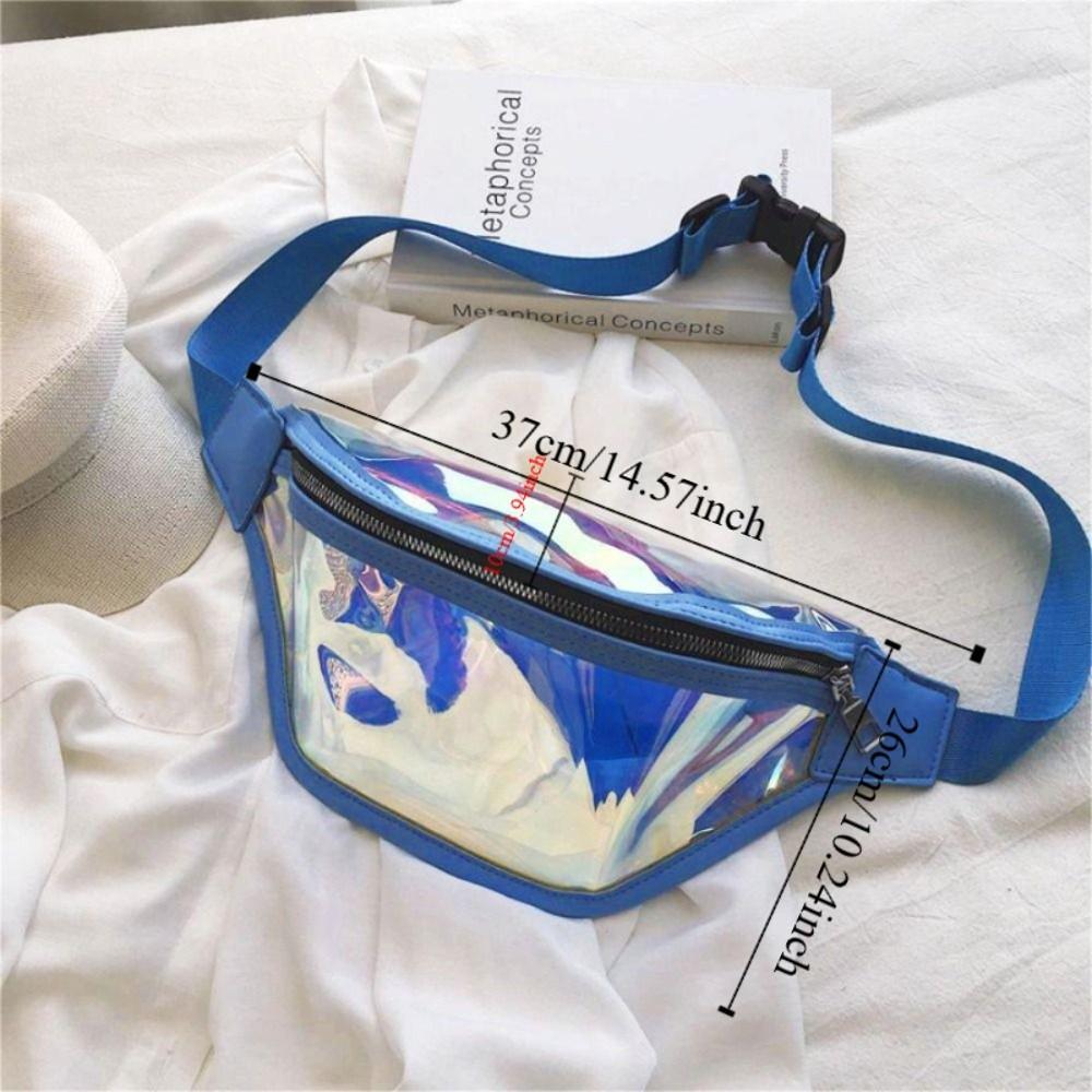 Waist Packs Transparent Waist Bag Laser Fanny Pack Woman Waist Packss Men Bag Shoulder Backpack