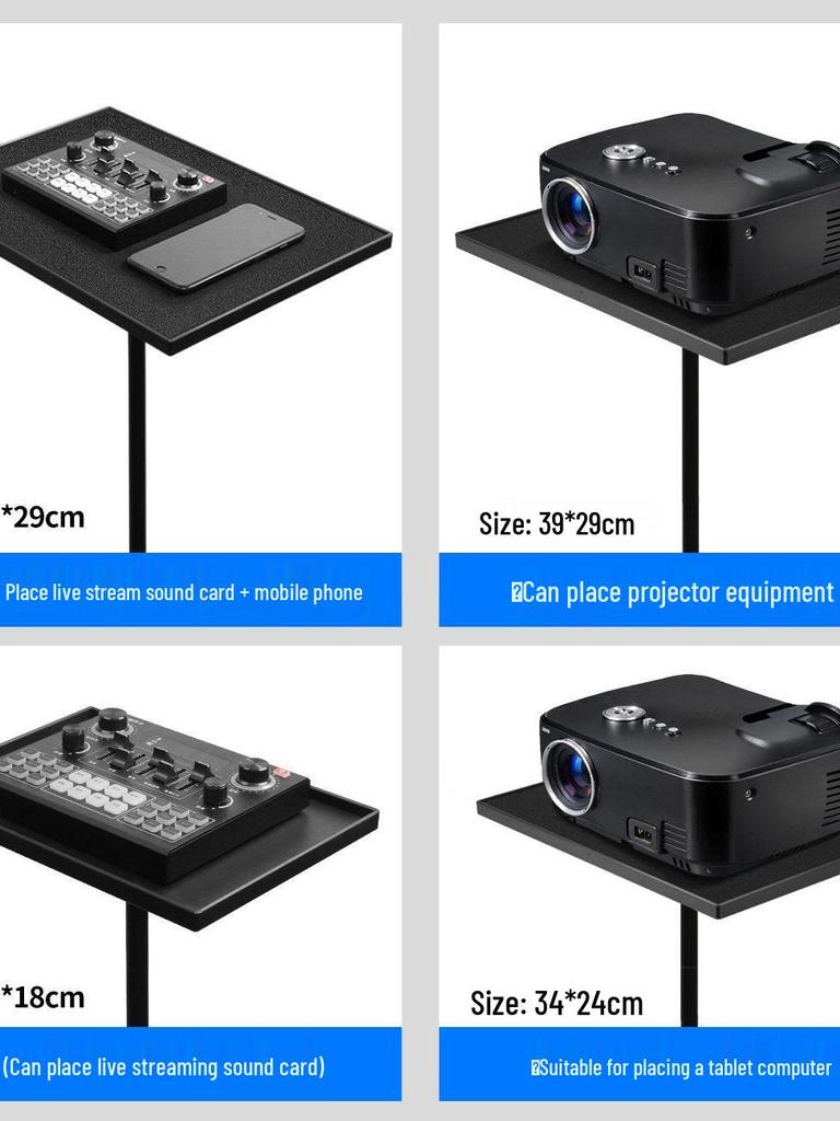 360° Rotating Projector Stand - Hole-Free Wall/Floor Mount for Living Room