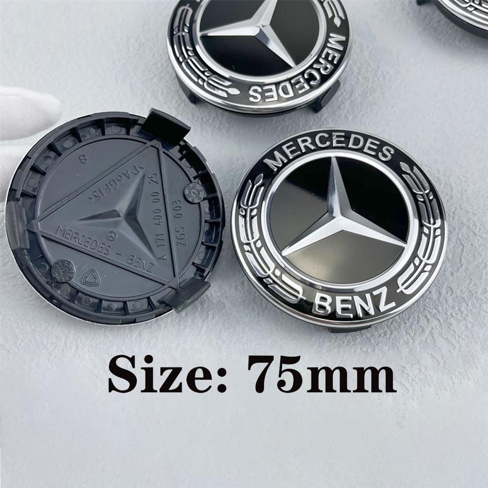 For Mercedes Benz ZZ----4pcs 75mm wheel Hub Cap Emblem badge for Mercedes Benz C180 C200 E200 E260 E300 ML350 A1714000025 W230 W210 W211 W221 W219