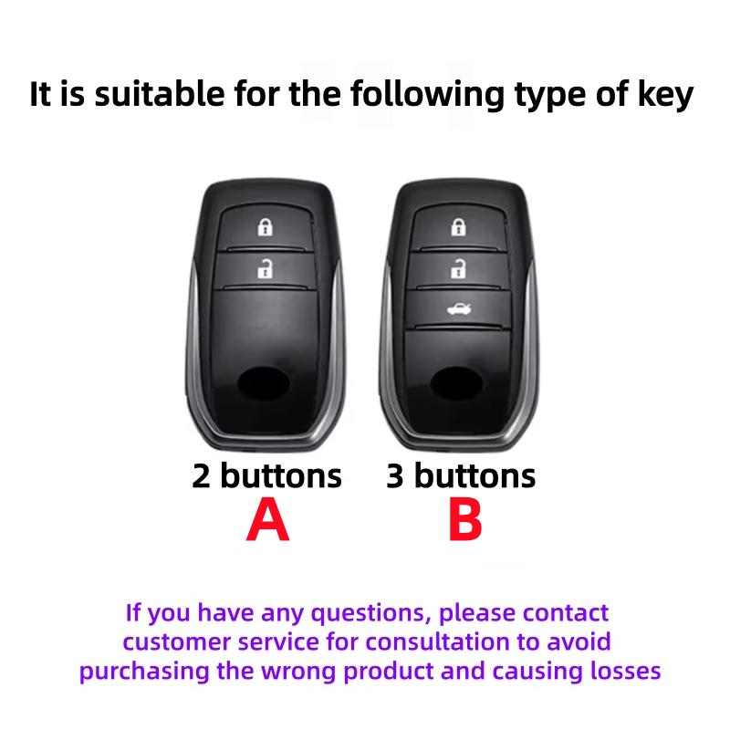 Car Remote Key Case Cover Protect Shell Fob For Toyota Corolla Cross Yaris Prius Hilux Land Cruiser Prado Crown Tlk Camry Lc200