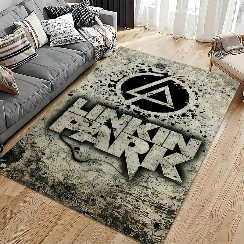 Linkin Park Logo Grunge Carpet Suitable As a Non-slip Mat for the Living Room or Bedroom Sofa