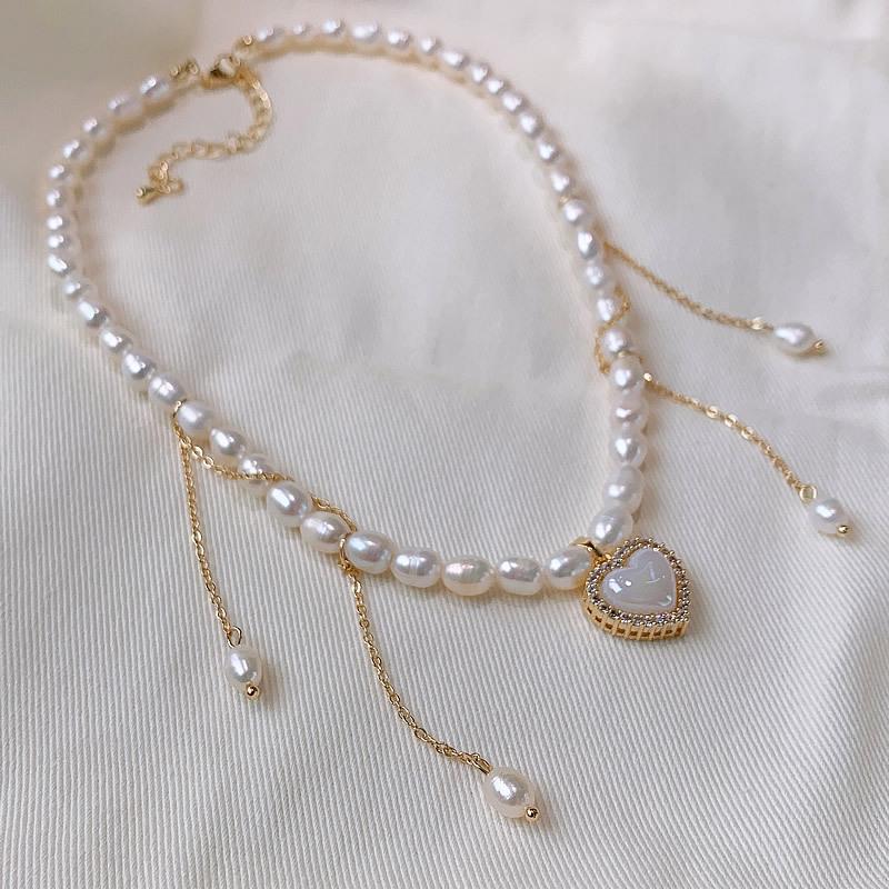 Fashion Heart-shaped Pearl Necklace