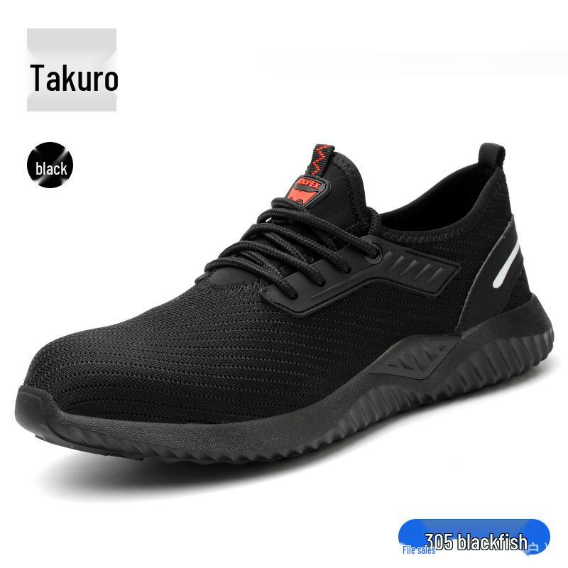 

TK Flyknit Breathable Anti-Smash, Anti-Puncture, Wear-Resistant Safety Work Shoes for All Seasons