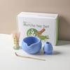 1-8 Ceramic Matcha Sand Dot Small Round Bowl With Pouring Spout Smooth Matcha Whisk Holder Reusable Matcha Making Kit Tea Lovers