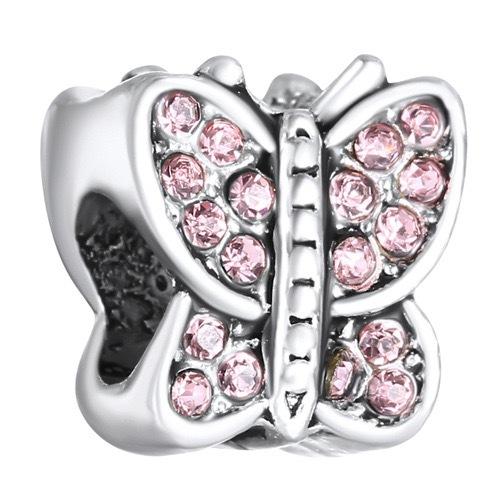 S925 Silver Cute Bear Giraffe Flower Heart Butterfly Bead Bracelet DIY Jewelry Making Kit