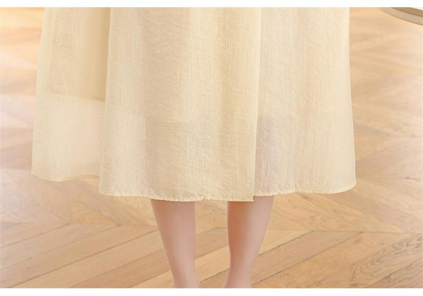 2026 Summer V-Neck Slimming Midi Dress for Middle-Aged and Elderly Women