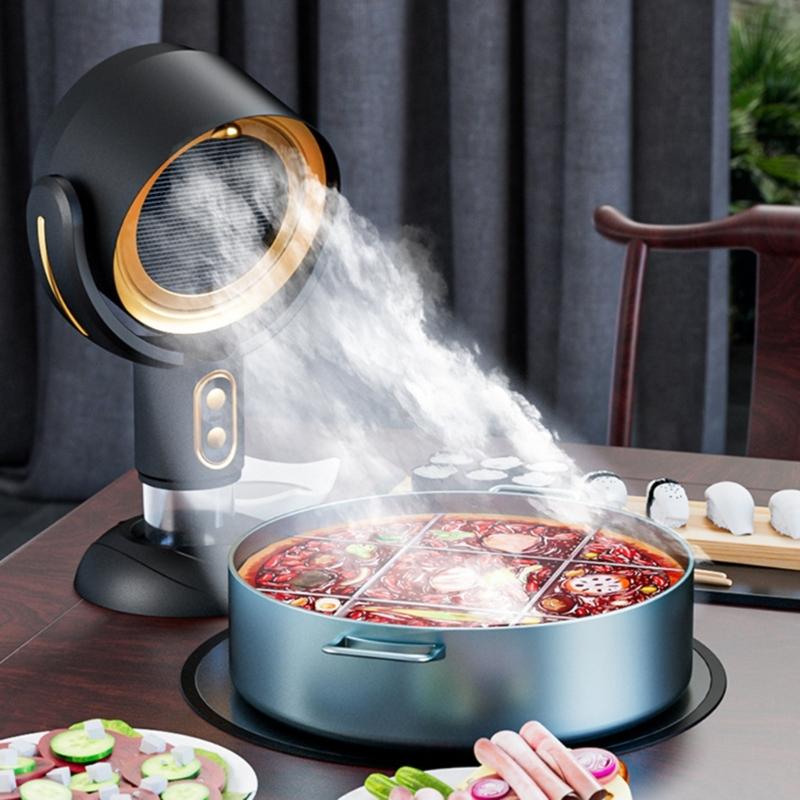 Adjustable Desktop Range Hood Soot Purifying Device Quiet Operation Kitchen Exhaust Hood ABS Texture for Kitchen