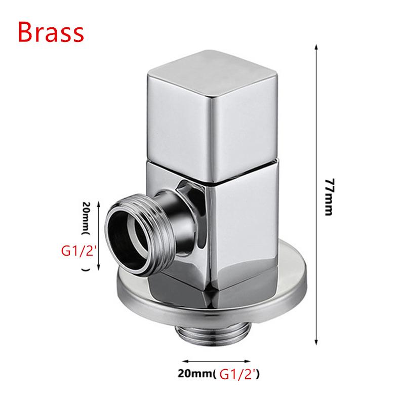 1 Stück Toilettenwaschmaschine 1/2 Zoll heißes und kaltes Wasser Dreieckventil Wasserstopp-Eckventil Messing Edelstahl