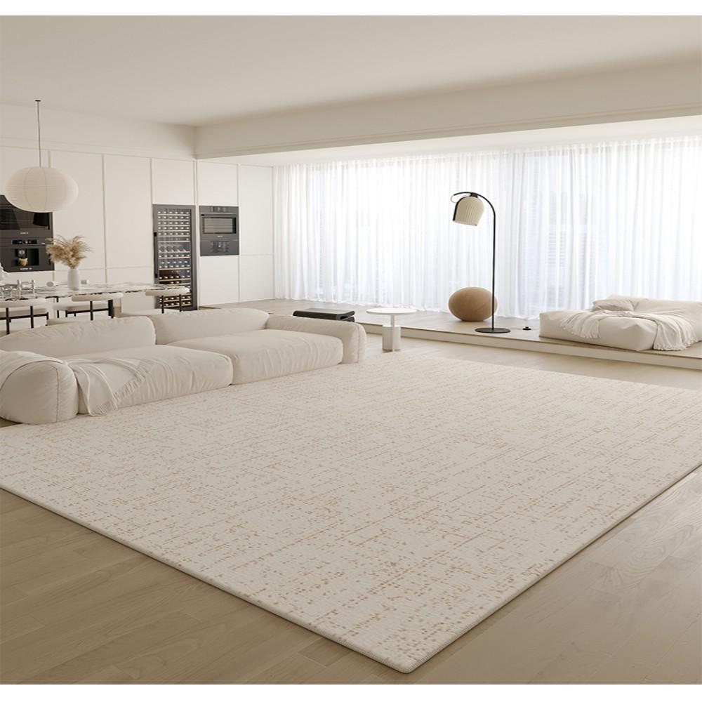 Beige Luxury Living Room Carpet Modern Minimalist Style Study Room Mat Soft And Thick Anti-Slip Enhances Home Decor