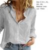 Women Shirt Solid Color Single-breasted Spring Summer Elegant Loose-fitting Shirt for Daily Wear