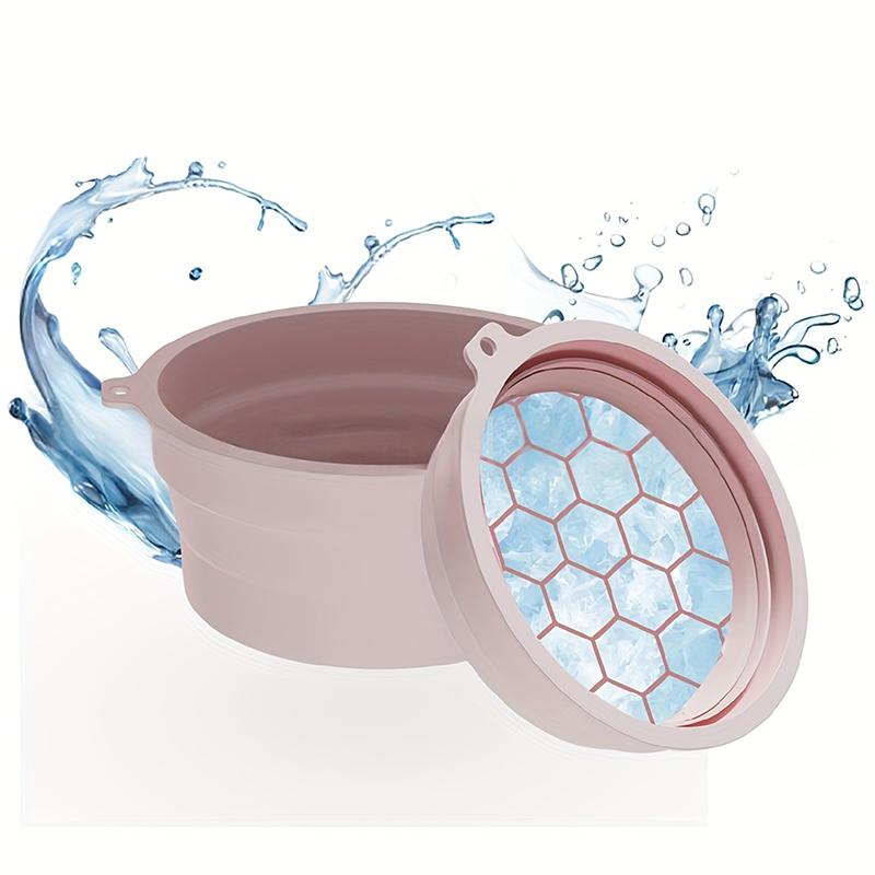 Collapsible Silicone Face Ice Bath Tray Cold Therapy For Facial Puffiness Portable Cryo Skin Tool Travel Beauty Bowl Facial Tool
