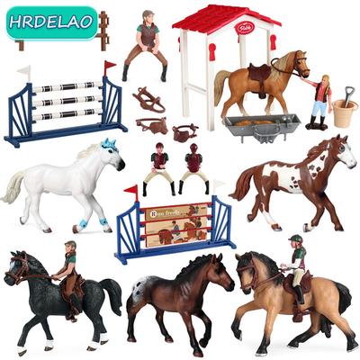 Animais da Fazenda Modelo de Cavalo Ação Appaloosa Harvard Hannover Clydesdale Quarto de Milha Árabe Figuras Brinquedos Equestres para Crianças