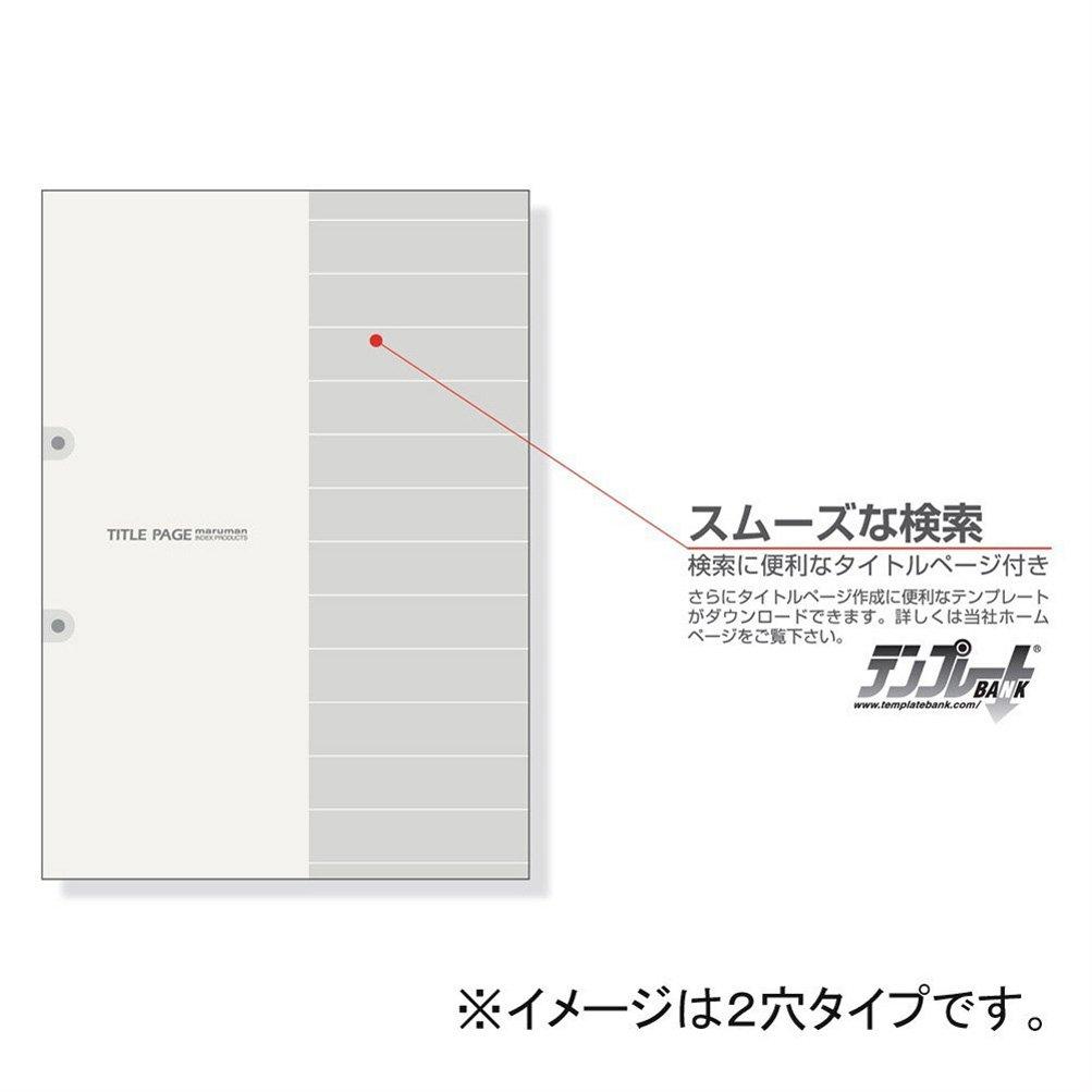 Maruman Index B5 26-Hole (2-Hole Compatible) Index Sheets, 8 Tabs, 1 Set of 10, LT5008