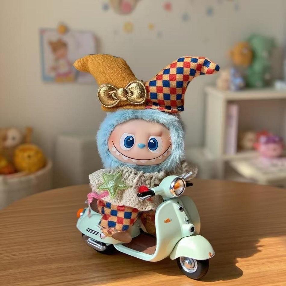 Dopamin Clown Set Trendiges Outfit für 17cm Ropa Labubu 3.0 High Energy Serie Ahead Mini Puppenkleidung V2/V3 Mode Joker Stil