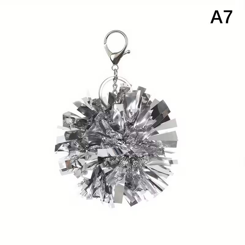 Kolorowe breloczki pomponowe cheerleaderskie Cheerleading Breloczek Zawieszka Folia Torba Wisiorek Uroczystość Upominki Akcesoria do tańca