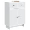 White Sideboard with Drawers 66 x 34.5 x 90 cm Engineered Wood