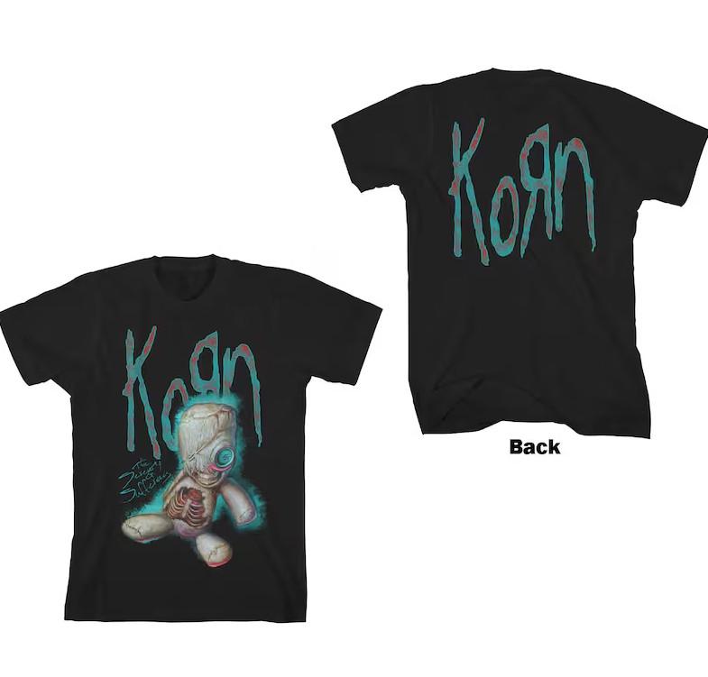 

Винтажная футболка - Korn Унисекс Топ SOS Кукла Принт на спине Ню-метал Классический рок Футболка 3XL