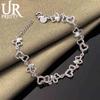 925 Sterling Silver Heart-shaped AAA Zircon Bracelet Fashionable Wedding Jewelry