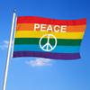 Kolorowa Flaga Pokoju Poliestrowy Baner Odporny na Blaknięcie Flaga Pokoju do Dekoracji Wewnętrznej Zewnętrznej