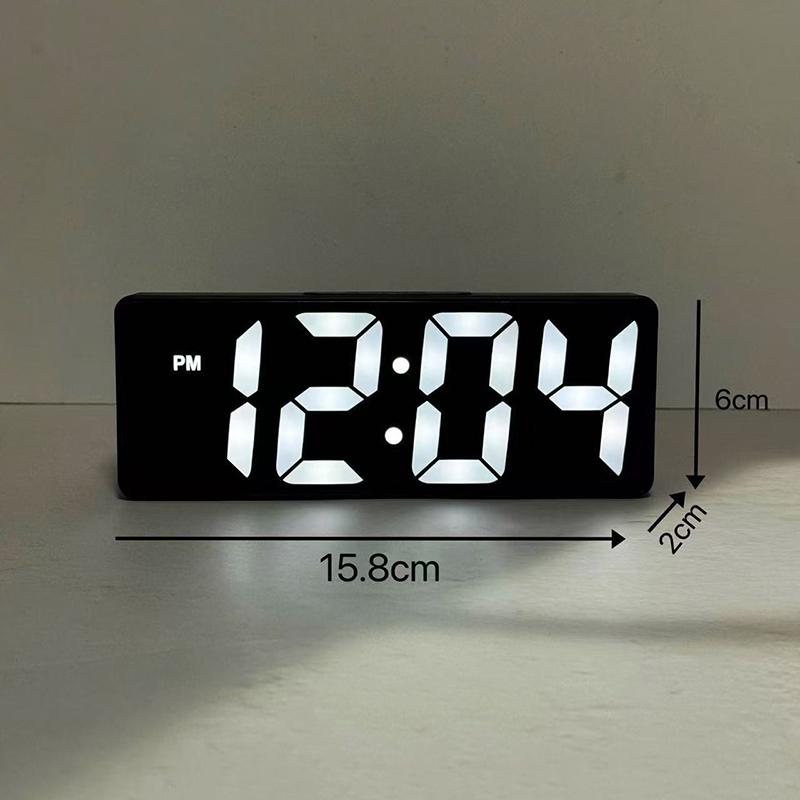 Led Mini Mirror Alarm Clock Electronic Digital Alarm Clock Digital Table Clock Room Desk Decorating Smart Small Tools Home
