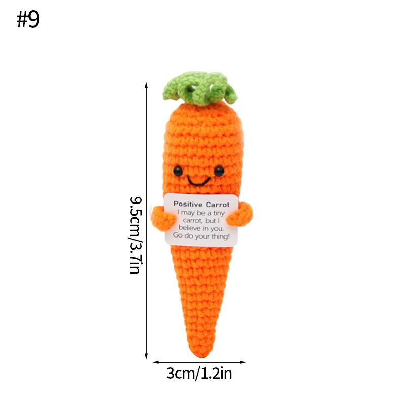 Handmade Crochet Potted Plant Cucumber Potato Positive Energy Fruit Vegetable Yarn Handmade Ornament Finished Crochet Toys