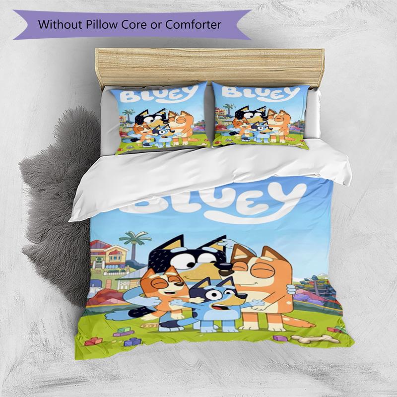 3pcs B-Blucy6 Design Cover Set - HD Printed Bedding with 1 Cover and 2 Pillowcases - Perfect for Home and Dorm Decor