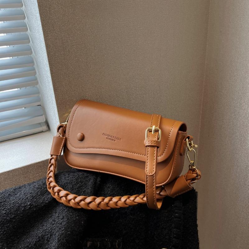 New textured shoulder saddle bag trendy fashion oblique span bag simple trend portable underarm women's bag