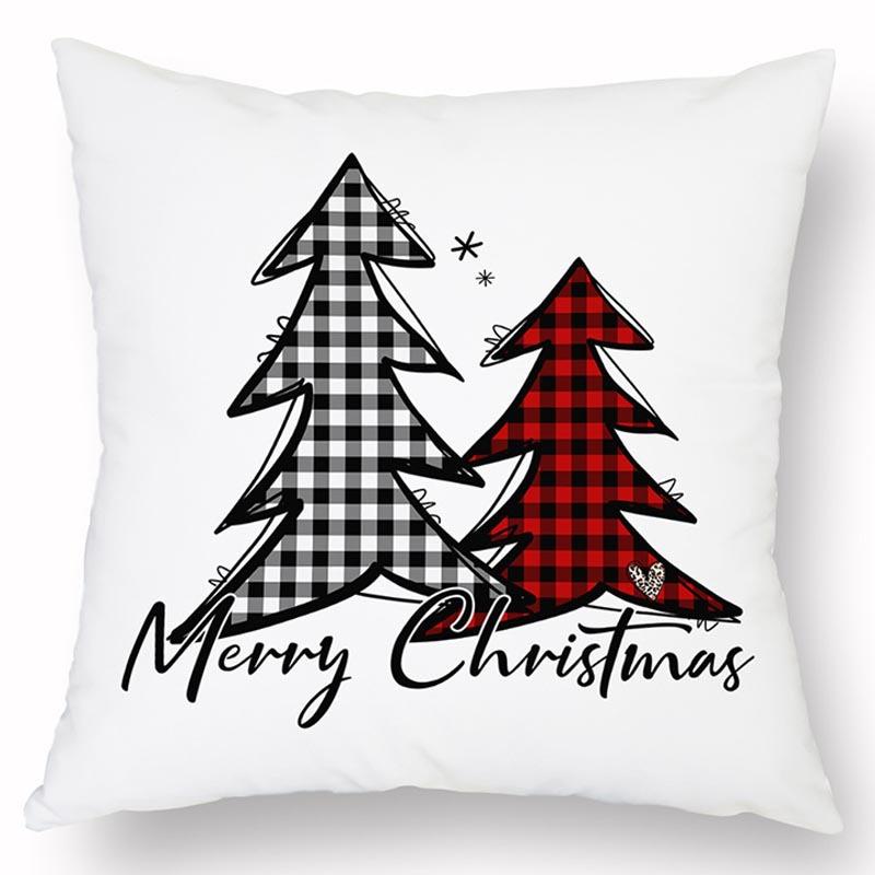 Νέα Χριστουγεννιάτικη Λινή Τυπωμένη Μαξιλαροθήκη Σπίτι Καναπές Σαλόνι Διακοπές Ανθεκτικό στη Βρωμιά Μαξιλάρι