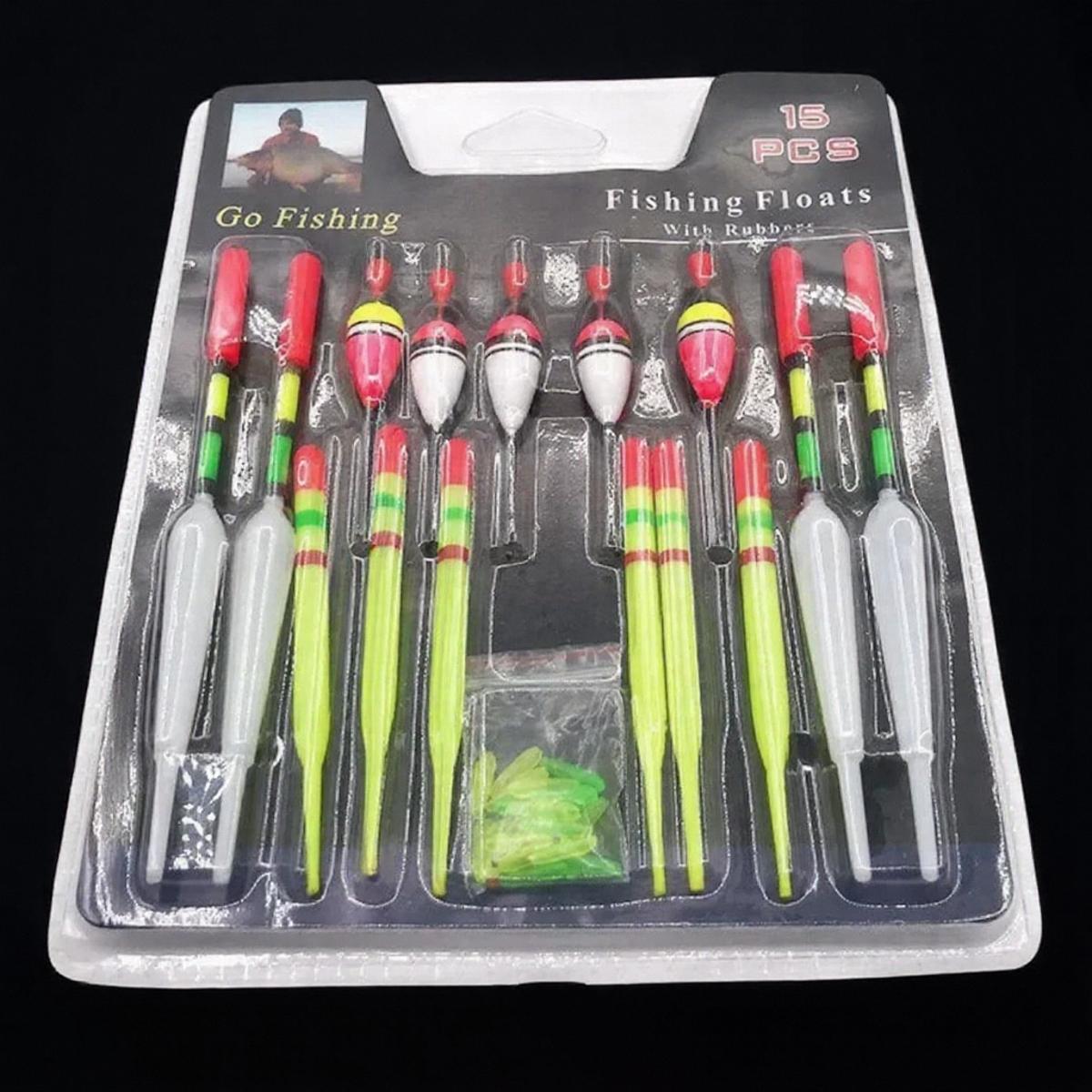 

5Pcs 15Pcs High Sensitivity Wood Floats Multi Purpose Fish Feed Baits Tackle Durable Fishing Accessories