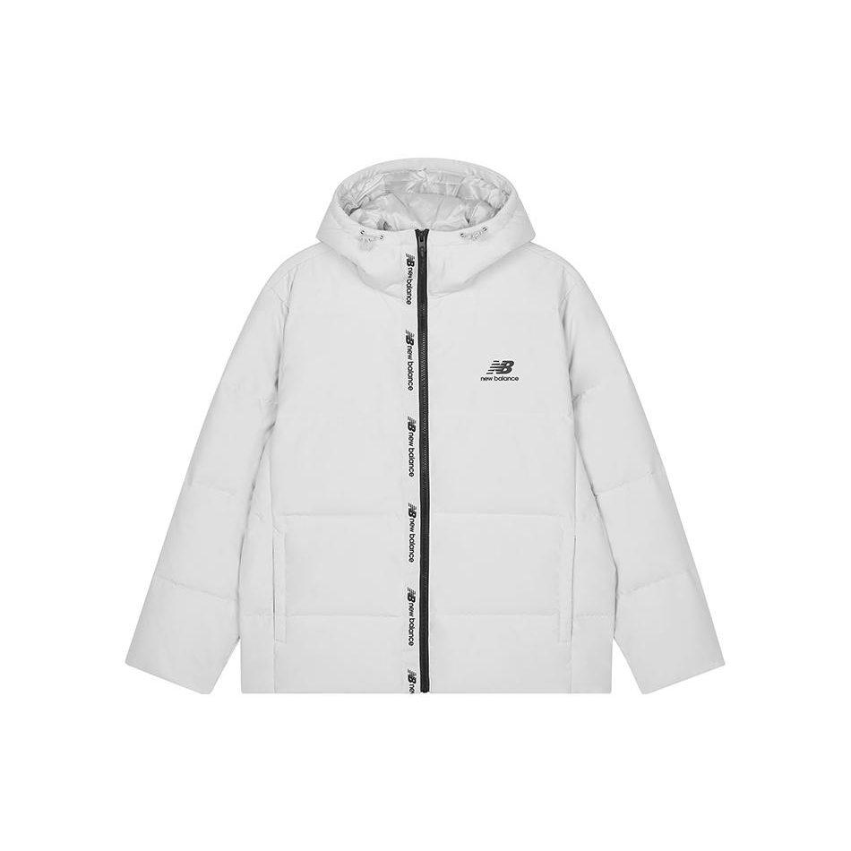 New Balance Down Jackets Men's White Hooded Thickened Other AMJ23343-GYM