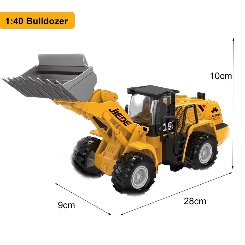 Bulldozer Engineering Diecast Dozer Toys For Boys Alloy+Plastic Tractor Kids Construction Truck Children Vehicle Model Gift