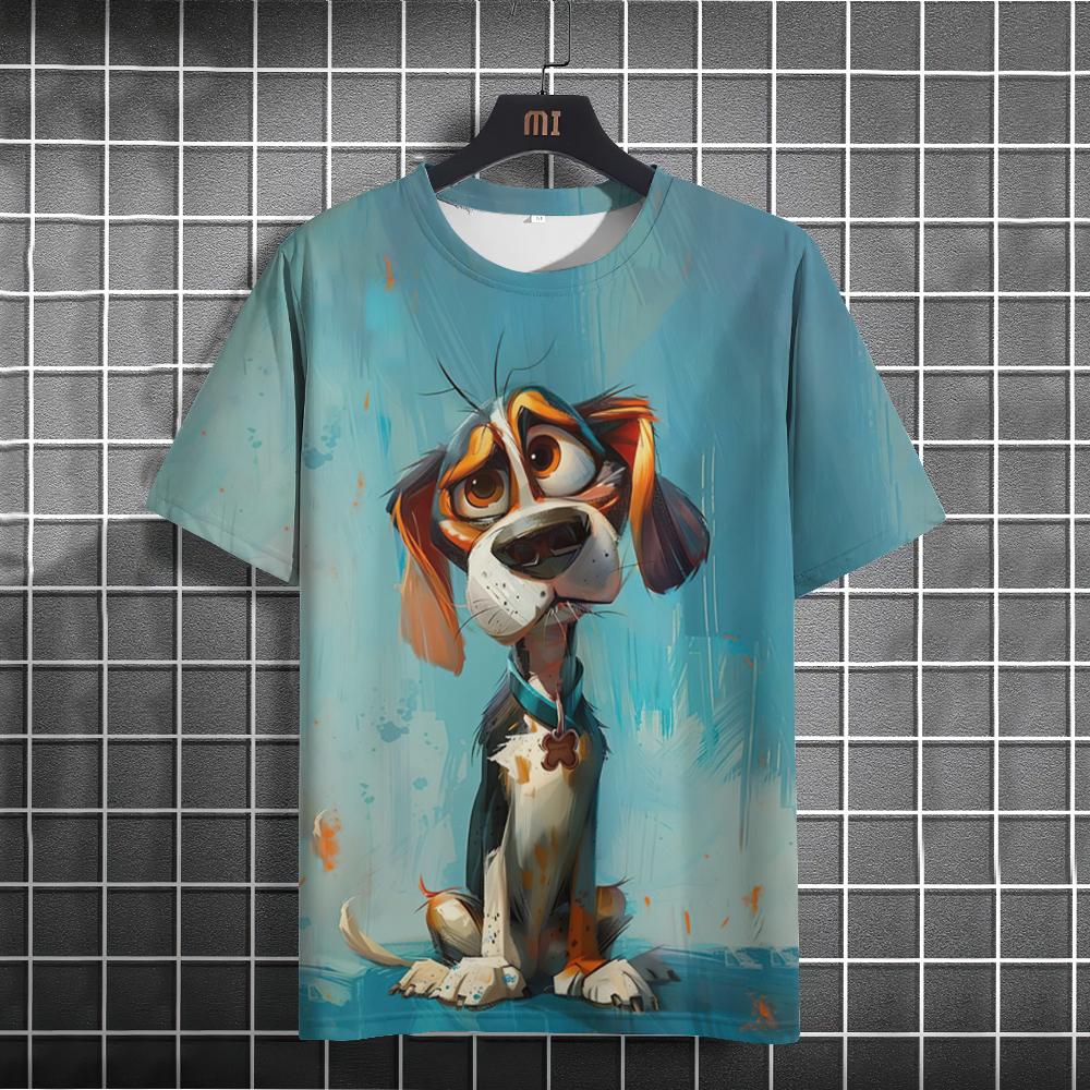 Summer Funny Animal T-Shirt For Men Graphic 3D Printed Men's T-shirt Casual Short Sleeve Tees Oversized Men’s Clothing Tops