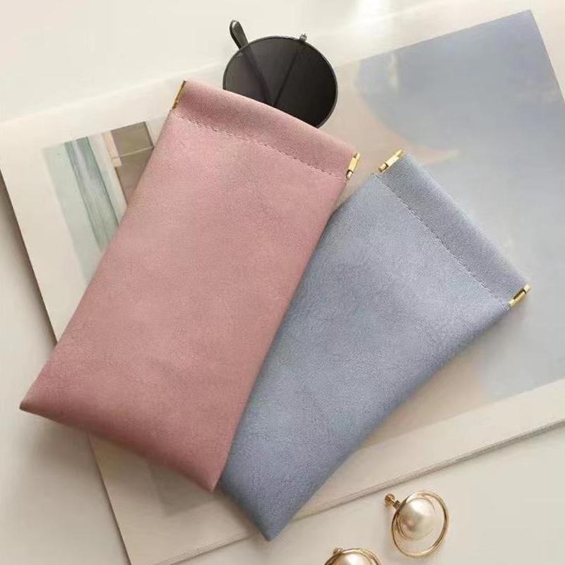 Portable Glasses Bag To Carry With You Pressure-Resistant Self-Closing Women'S High-End Myopia Sunglasses Storage Soft Bag