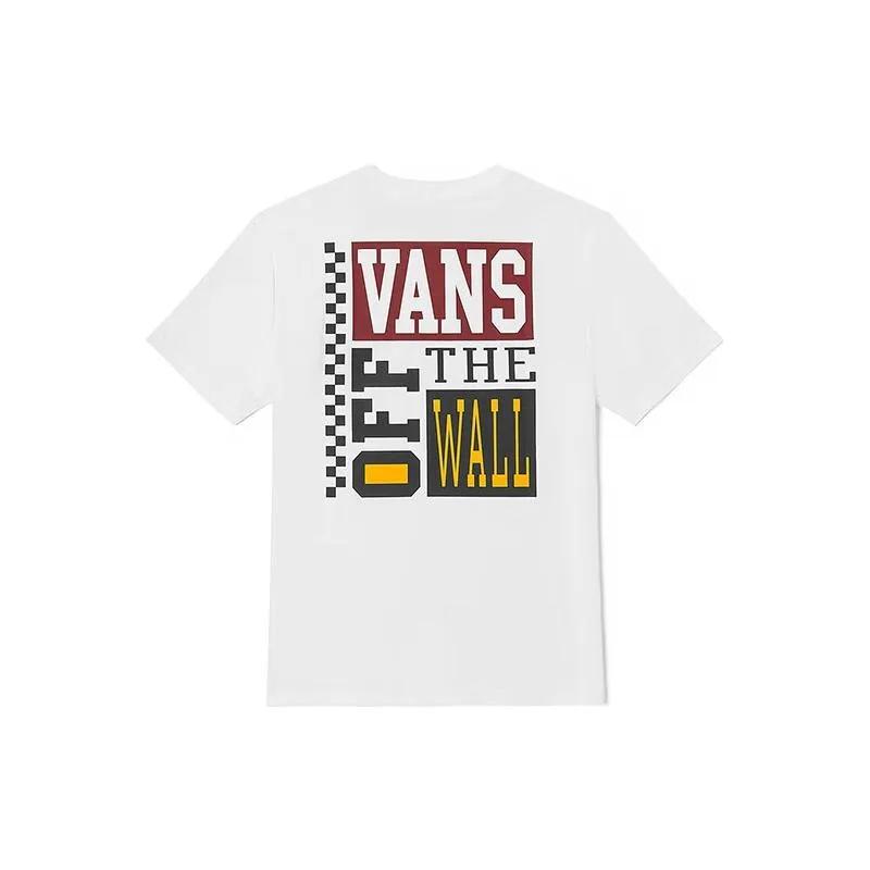 Vans T-Shirts Unisex White Crew Neck Moderate Straight Fit (Unisex) T-Shirts VN00090GWHT