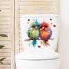 Autocollant de toilette 3D créatif et réaliste avec vision de chat mignon, décoration de couvercle de toilette en PVC auto-adhésif et imperméable