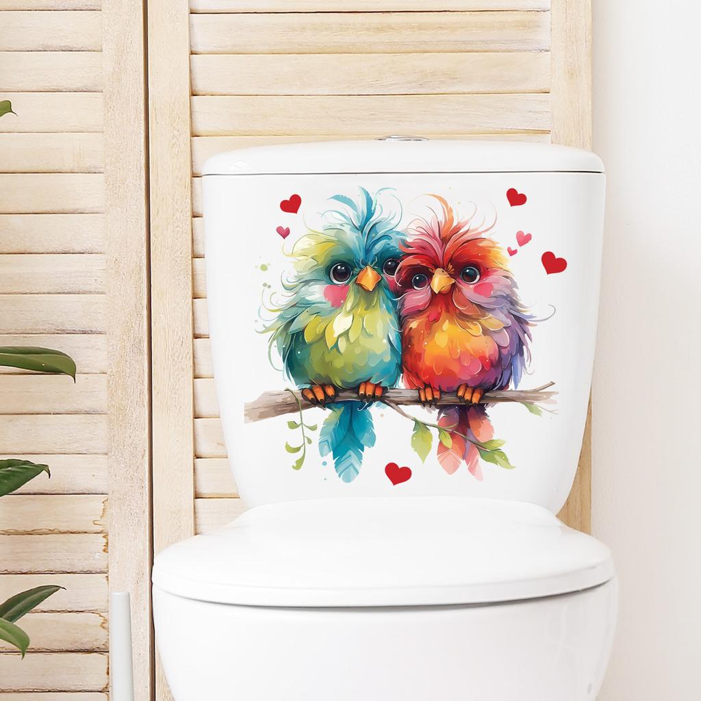 Autocollant de toilette 3D créatif et réaliste avec vision de chat mignon, décoration de couvercle de toilette en PVC auto-adhésif et imperméable