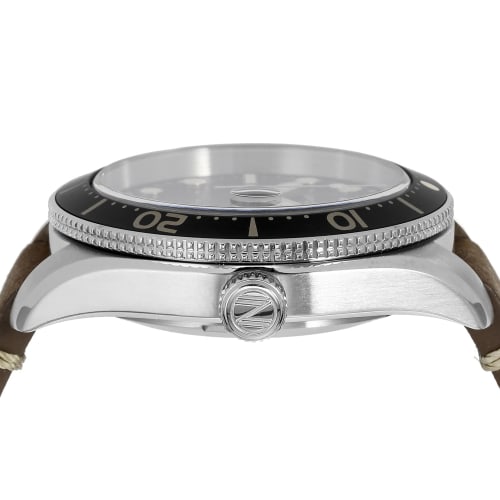 Spinniker CROFT Men's 40mm Watch, Black Dial, Stainless Steel, Sapphire Crystal, Automatic, 15 ATM Water Resistance, Brown, SP-5100-01