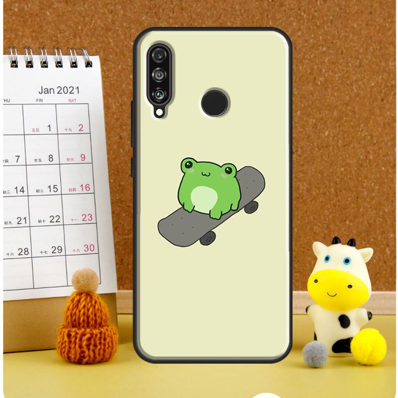 Frog Skateboard Cute Kawaii For Huawei Nova Y72 Y70 Y91 Y90 Y60 Y61 Y73 3i 7i 8i 11i 12i 9 10 SE P20 P30 P40 Lite Case