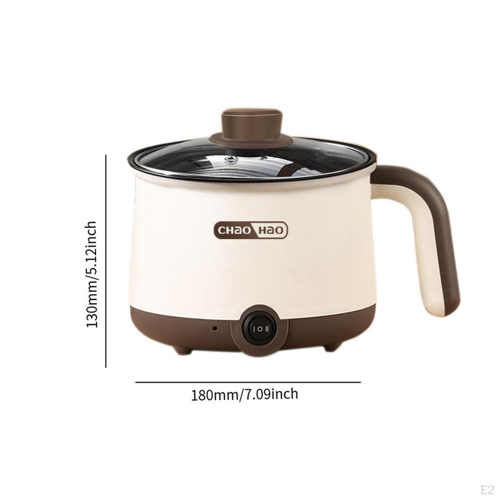 Electric Pot Lazy Mini Ramen Cooker Multipurpose for Soup Rice Noodles Hotpot