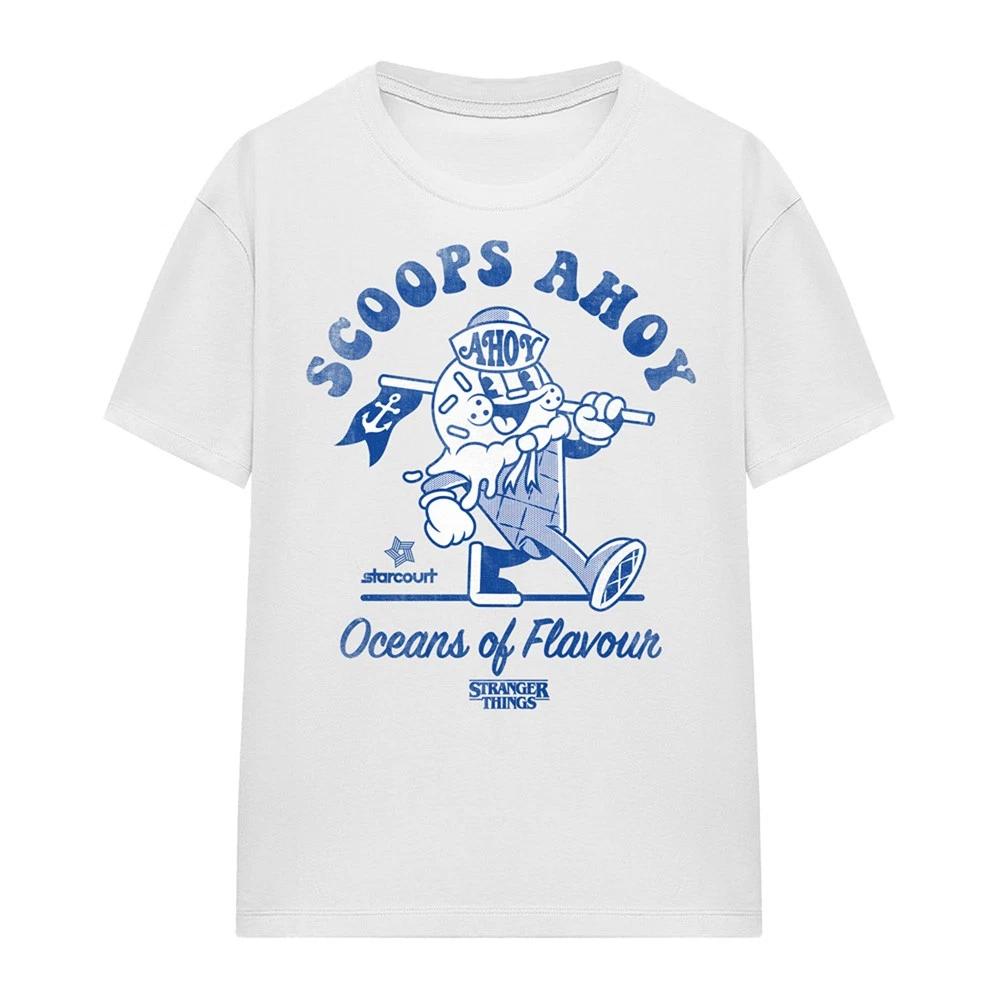 Stranger Things Scoops Ahoy Ретро Женская Футболка S-2XL,Белый XL
