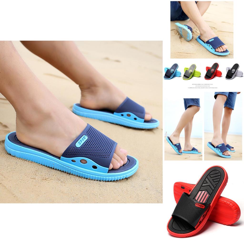 Premium Quality Men Flat Bath Slippers With Classic Timeless Design In Dark Blue