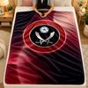 Flannel BlanketSheffield United Football Warm Soft Throw Blanket for Indoor Sofa Bed Living Room Use