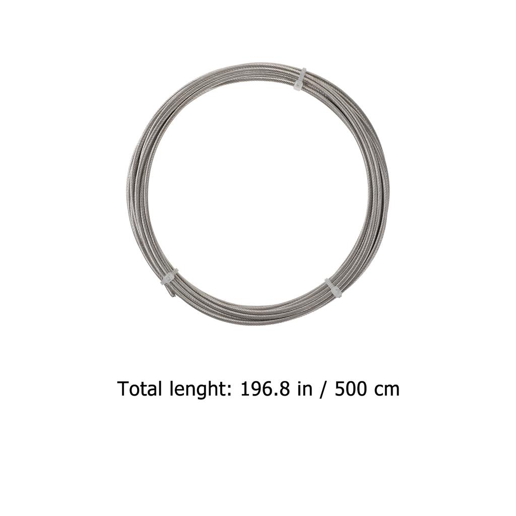 Stainless Steel Clothesline Curtain Rod Extra Long Rods Wire Kit Outdoor Scalable
