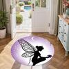 Girl Round Area Rug Suitable for Study Room Playrooms Bedrooms Foyer Antislip Round Carpet Decorate Offices Gift for Festivals