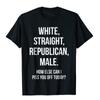 Biały Heteroseksualny Republikanin Zabawny Republikański T-Shirt Nadrukowany na Bawełnie Męskie Topy i Koszulki Koszulka Marki Kreskówkowej